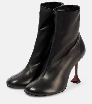 Amina Muaddi Iris 95 leather ankle boots | Thumbnail 3