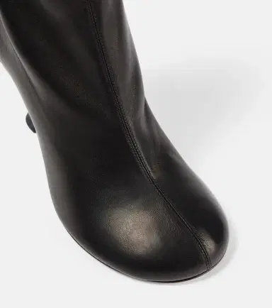 Amina Muaddi Iris 95 leather ankle boots | Thumbnail 4