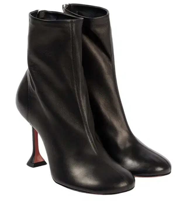 Amina Muaddi Iris 95 leather ankle boots