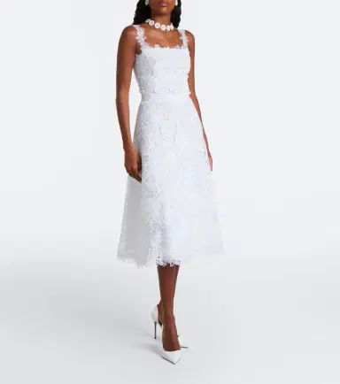 Carolina Herrera Floral guipure lace midi dress | Thumbnail 2 Carolina Herrera Floral guipure lace midi dress | Thumbnail 2