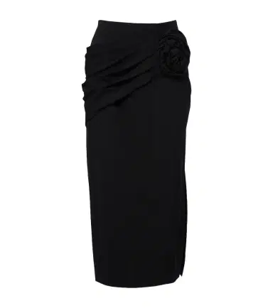 Carolina Herrera Floral appliqué wool-blend midi skirt | Thumbnail 1