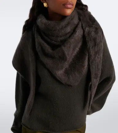 Lisa Yang Brushed cashmere scarf | Thumbnail 4