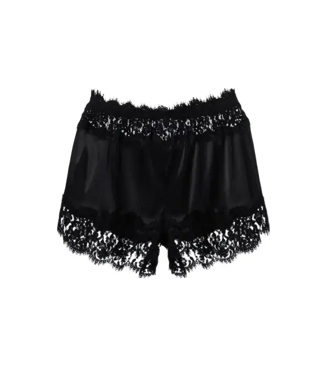 Dolce & Gabbana Lace-trimmed silk and cotton-blend shorts