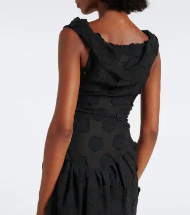 Vivienne Westwood Gennie Frill draped polka-dot crêpe midi dress | Thumbnail 4
