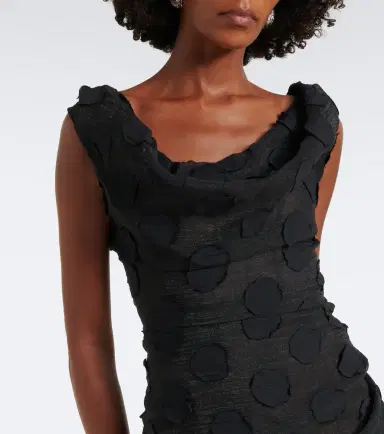 Vivienne Westwood Gennie Frill draped polka-dot crêpe midi dress | Thumbnail 5