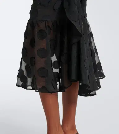 Vivienne Westwood Gennie Frill draped polka-dot crêpe midi dress | Thumbnail 6
