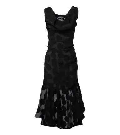 Vivienne Westwood Gennie Frill draped polka-dot crêpe midi dress | Thumbnail 1