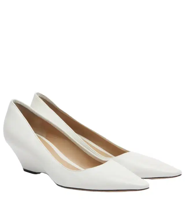 The Row Liisa leather wedges