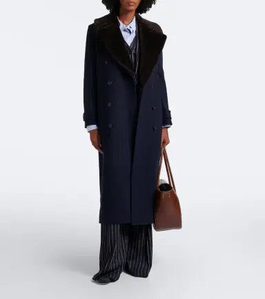 Polo Ralph Lauren Shearling-trimmed wool coat | Thumbnail 6