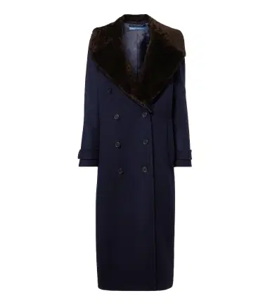 Polo Ralph Lauren Shearling-trimmed wool coat | Thumbnail 1