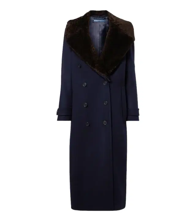 Polo Ralph Lauren Shearling-trimmed wool coat