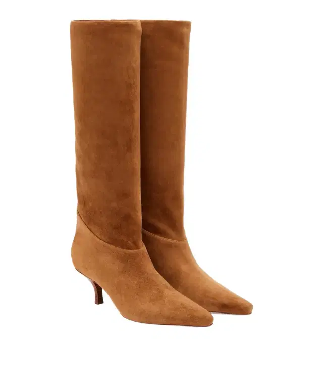 Paris Texas Rose suede knee-high boots