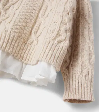 THE NEW SOCIETY Echo layered wool-blend sweater | Thumbnail 3