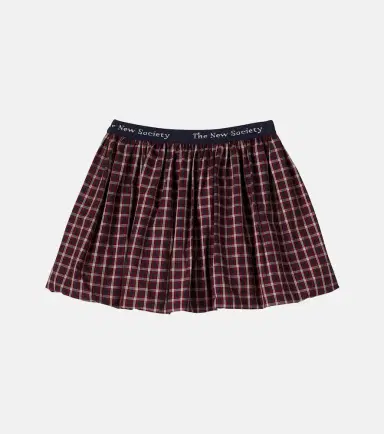 THE NEW SOCIETY Orbit logo plaid cotton skirt | Thumbnail 2