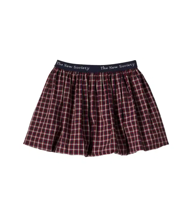 THE NEW SOCIETY Orbit logo plaid cotton skirt