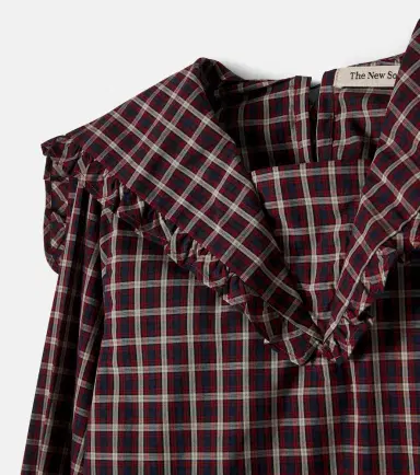 THE NEW SOCIETY Orbit checked cotton blouse | Thumbnail 2