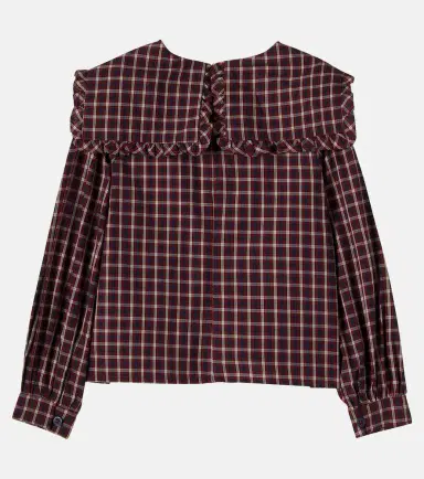 THE NEW SOCIETY Orbit checked cotton blouse | Thumbnail 4