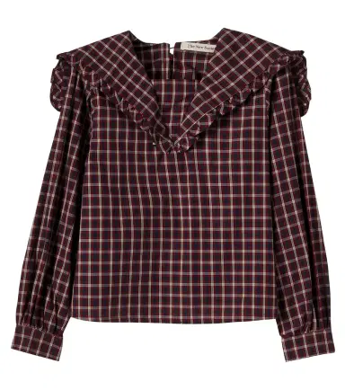 THE NEW SOCIETY Orbit checked cotton blouse | Thumbnail 1