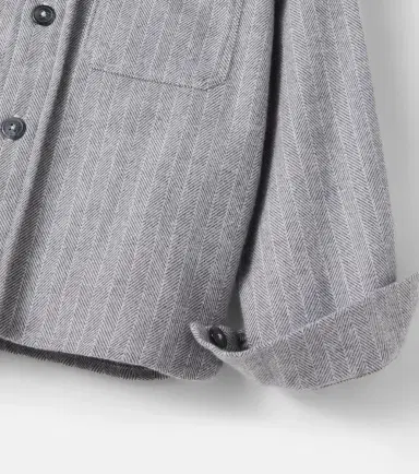 THE NEW SOCIETY Cliff herringbone cotton shirt | Thumbnail 3