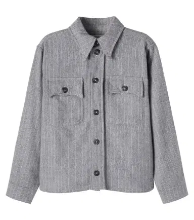 THE NEW SOCIETY Cliff herringbone cotton shirt | Thumbnail 1