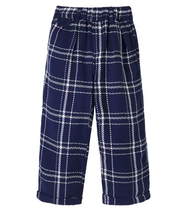 THE NEW SOCIETY Boone checked cotton straight pants
