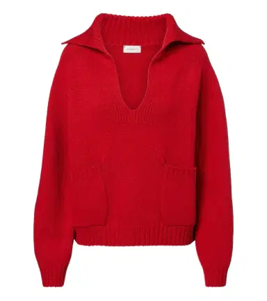 Magda Butrym Wool and cashmere polo sweater | Thumbnail 1 Magda Butrym Wool and cashmere polo sweater | Thumbnail 1