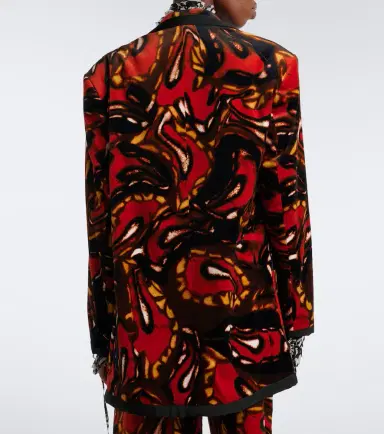 Dries Van Noten Printed cotton-blend blazer | Thumbnail 3 Dries Van Noten Printed cotton-blend blazer | Thumbnail 3