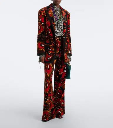 Dries Van Noten Printed cotton-blend blazer | Thumbnail 4 Dries Van Noten Printed cotton-blend blazer | Thumbnail 4