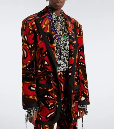 Dries Van Noten Printed cotton-blend blazer | Thumbnail 6 Dries Van Noten Printed cotton-blend blazer | Thumbnail 6