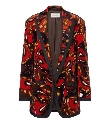 Dries Van Noten Printed cotton-blend blazer | Thumbnail 1 Dries Van Noten Printed cotton-blend blazer | Thumbnail 1