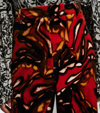 Dries Van Noten Printed cotton-blend wide-leg pants | Thumbnail 2 Dries Van Noten Printed cotton-blend wide-leg pants | Thumbnail 2
