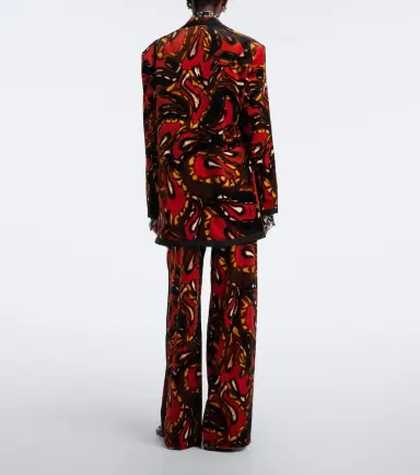 Dries Van Noten Printed cotton-blend wide-leg pants | Thumbnail 3 Dries Van Noten Printed cotton-blend wide-leg pants | Thumbnail 3