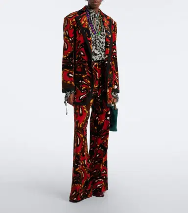 Dries Van Noten Printed cotton-blend wide-leg pants | Thumbnail 5 Dries Van Noten Printed cotton-blend wide-leg pants | Thumbnail 5