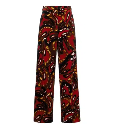 Dries Van Noten Printed cotton-blend wide-leg pants | Thumbnail 1 Dries Van Noten Printed cotton-blend wide-leg pants | Thumbnail 1