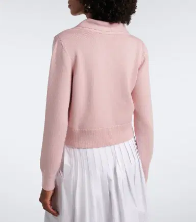 Oscar de la Renta Tie-neck virgin wool cardigan | Thumbnail 2