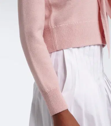 Oscar de la Renta Tie-neck virgin wool cardigan | Thumbnail 6