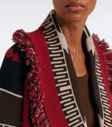 Alanui Icon Jacquard wool and cashmere cardigan | Thumbnail 2