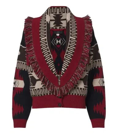 Alanui Icon Jacquard wool and cashmere cardigan | Thumbnail 1