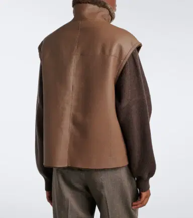 Joseph Nico reversible leather and shearling vest | Thumbnail 4