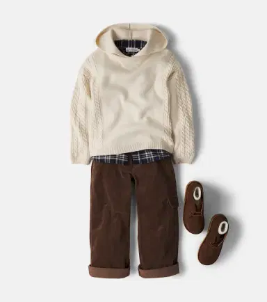 Bonpoint Matheus knitted wool and cotton hoodie | Thumbnail 2