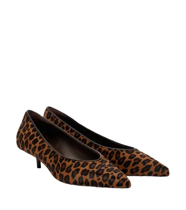 Max Mara Leopard-print calf hair pumps