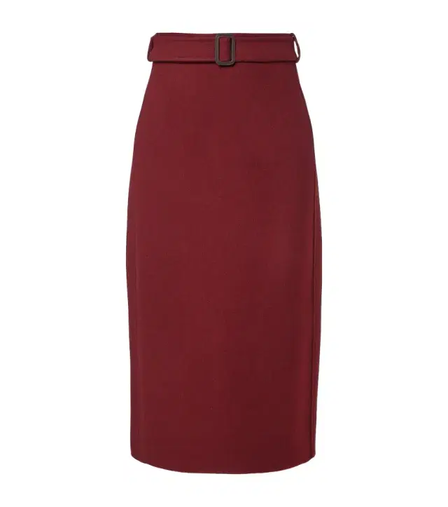 'S Max Mara 'S Max Mara Belted virgin wool pencil skirt