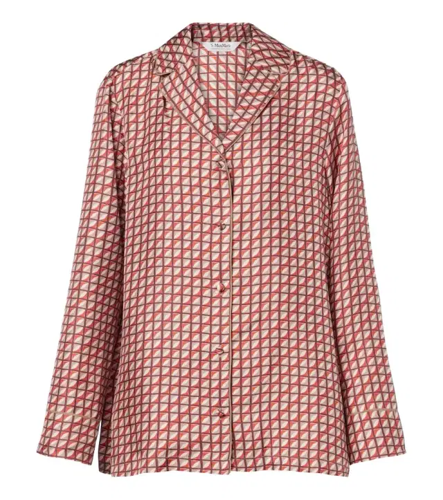 'S Max Mara 'S Max Mara Printed silk twill pajama shirt