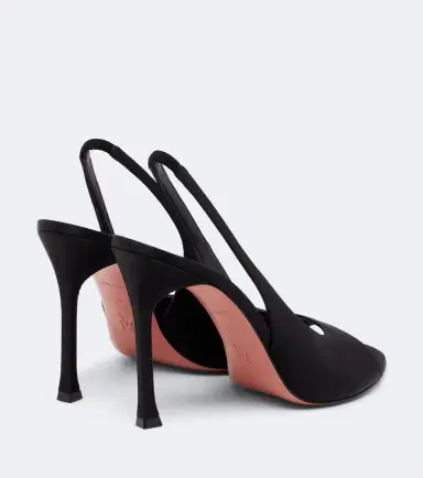 Amina Muaddi Alexa satin slingbacks | Thumbnail 2