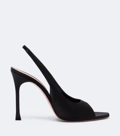 Amina Muaddi Alexa satin slingbacks | Thumbnail 4