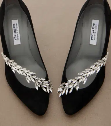 Balenciaga x Manolo Blahnik embellished suede pumps | Thumbnail 4