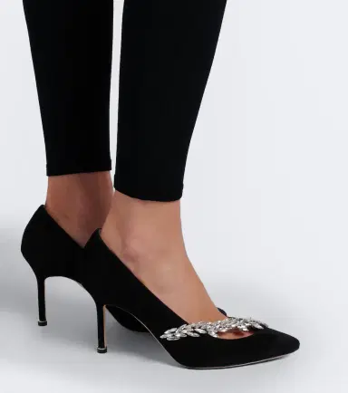 Balenciaga x Manolo Blahnik embellished suede pumps | Thumbnail 5