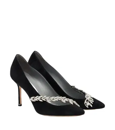 Balenciaga x Manolo Blahnik embellished suede pumps | Thumbnail 1