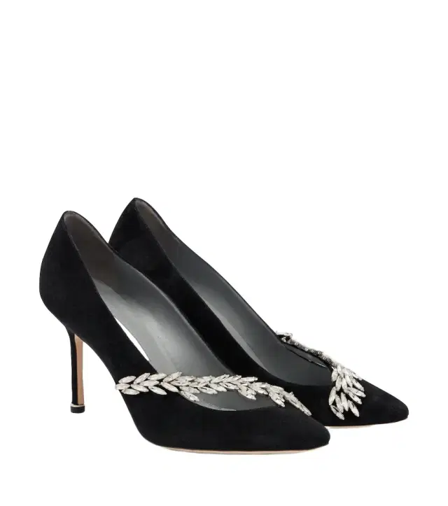 Balenciaga x Manolo Blahnik embellished suede pumps