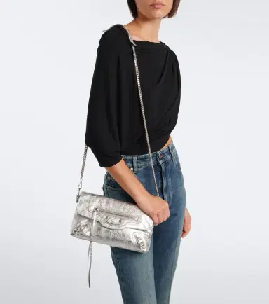 Balenciaga Le City metallic leather shoulder bag | Thumbnail 6